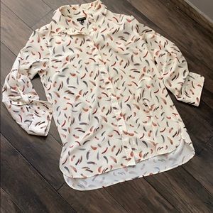 Talbot’s feather print blouse - S